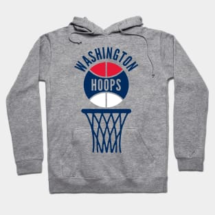 Retro Washington DC Hoops Red White & Blue Logo Hoodie